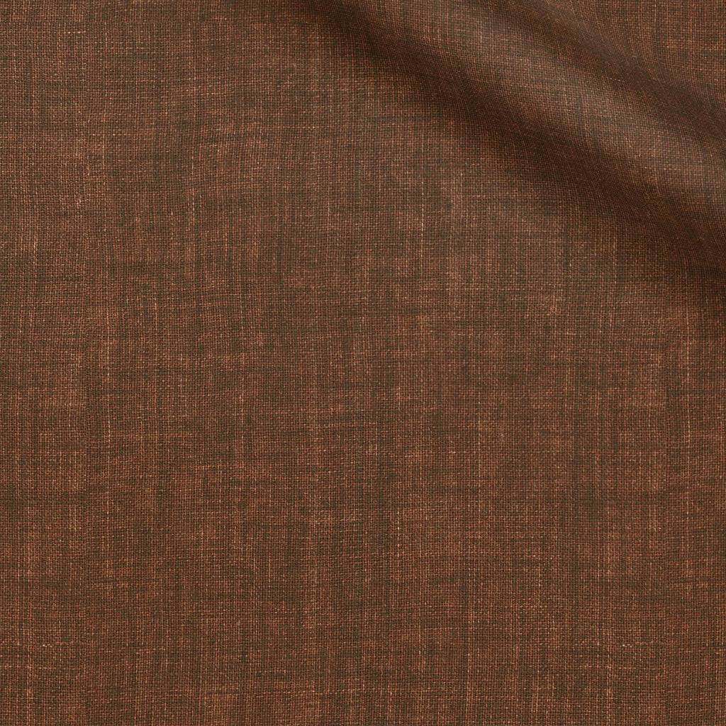 Wyatt fabric swatch — Brown plain weave, 160 gsm, Draperì Corsini